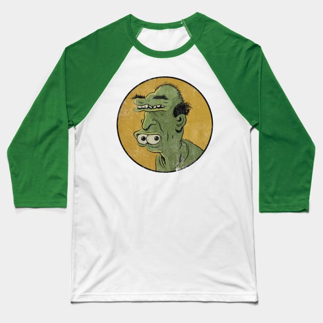 Weird-Ass Faces #7 Baseball T-Shirt by zerostreet